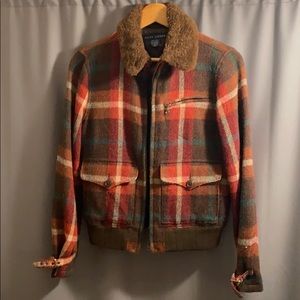 Ralph Lauren wool plaid bomber